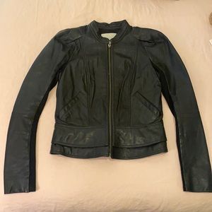 Hinge leather jacket
